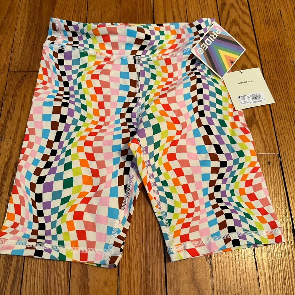 Pride kids spandex shorts NWT